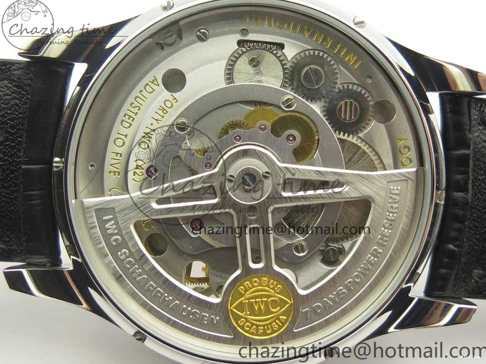 MIROTIME 0331 Upgraded Portuguese Flying Tourbillon SS White Dial 2 Sub Dials on Black Leather Strap 7161